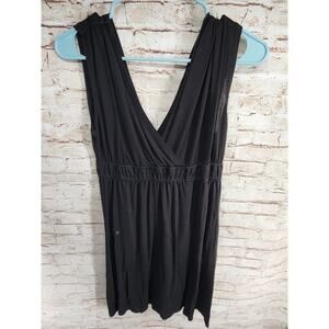 Loft V-Neck Dress Size XS Sleeveless Black Mini Dress